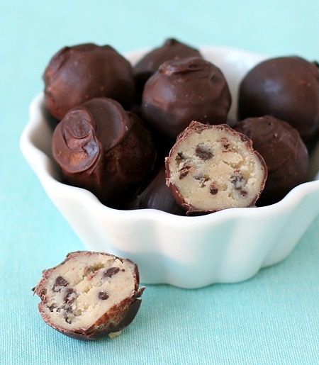 No Bake Chocolate Chip Cookie Balls Recipe • The Simple Parent