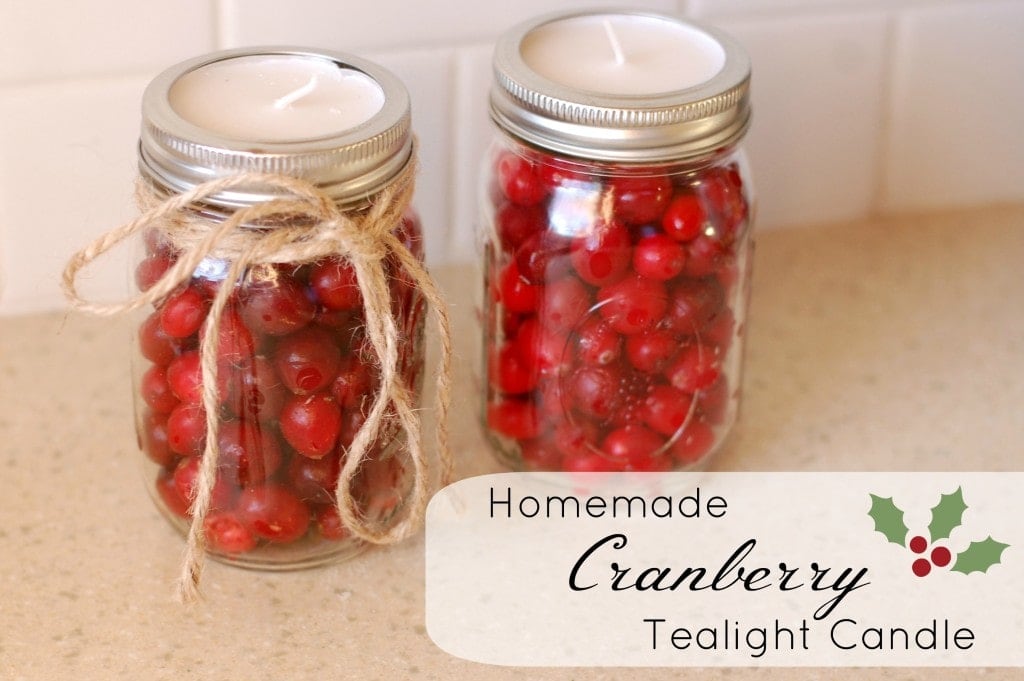 Homemade Cranberry Tealight Candle