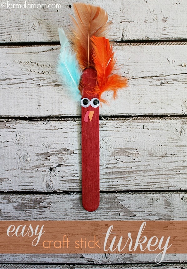 Craft Stick Turkey #thanksgiving