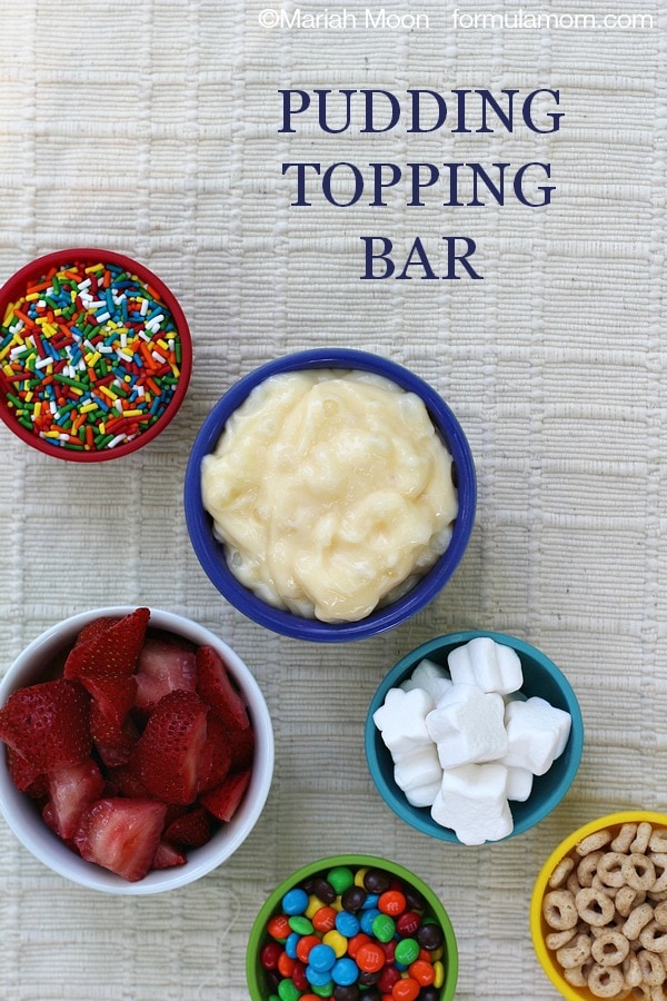 Pudding Toppinng Bar #puddinglove