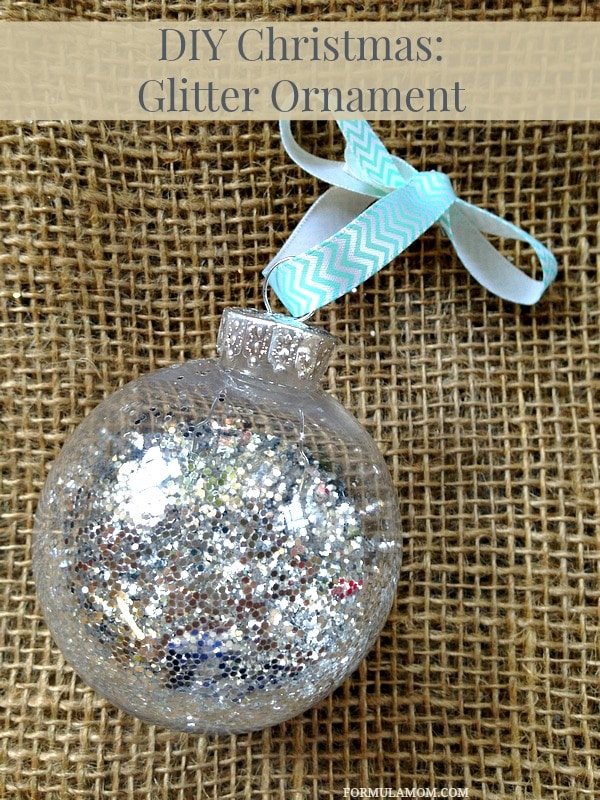 12 Days of DIY Christmas Ornaments: Glitter Ornament Idea #Christmas #DIY