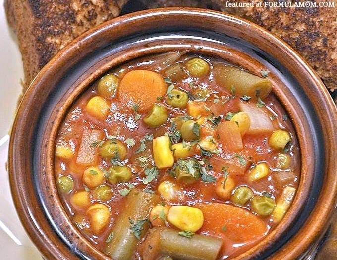 Slow Cooker Tomato Soup with Veggies #SlowCookerRecipes