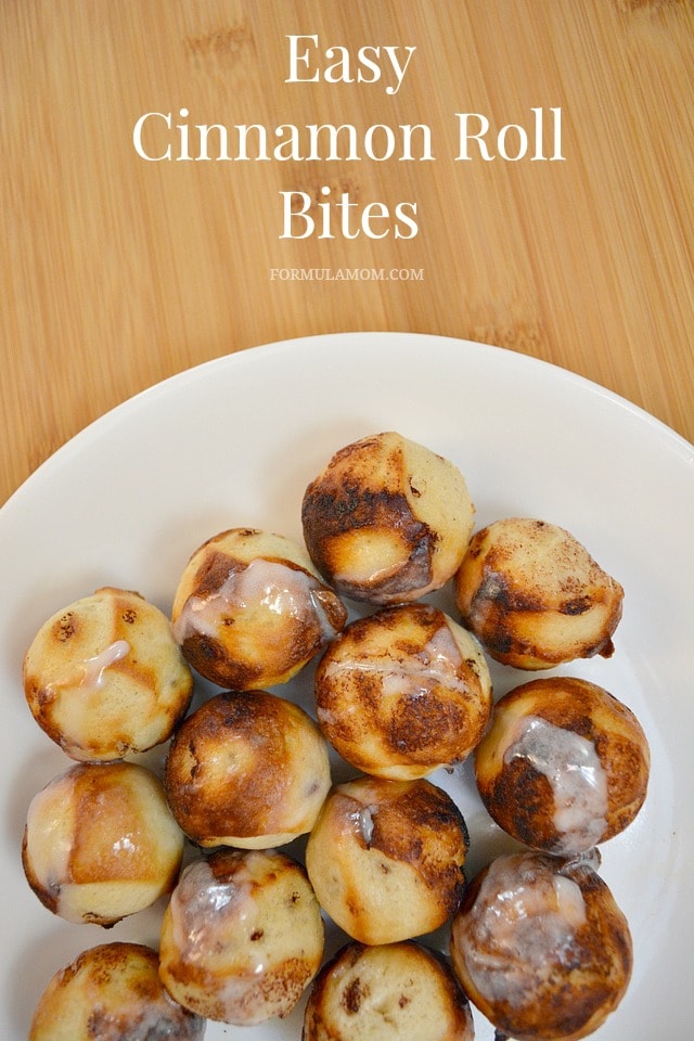 Make these Easy Cinnamon Roll bites for breakfast for your family!