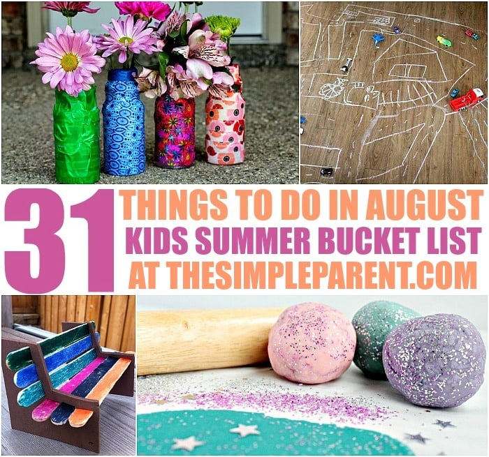 Looking for things to do with the kids this summer? Check out our Summer Bucket List for Kids and get started with these 31 ideas for August!