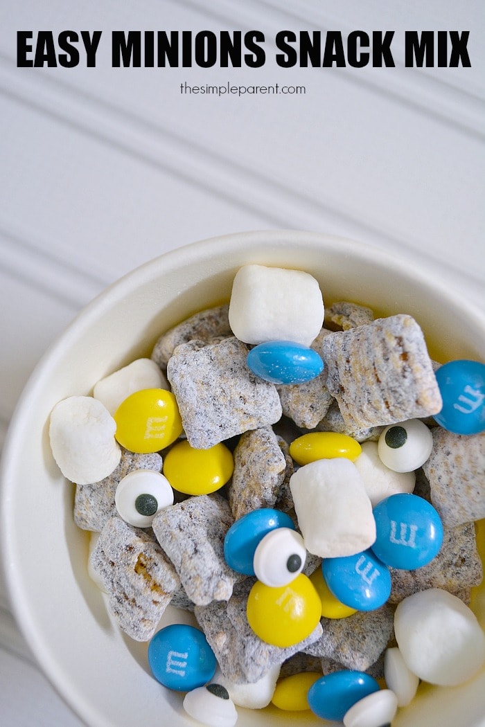 Celebrate all things Minions or Despicable Me with this Minions Munch! Your kids will love helping make this easy snack mix recipe!