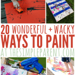 Painting is one of the best ways to help kids explore their creativity in a hands on way! Check out these different ways to paint and change up the next art project you do with your kids! Hands on kids activities are a fun way for them to create and learn!