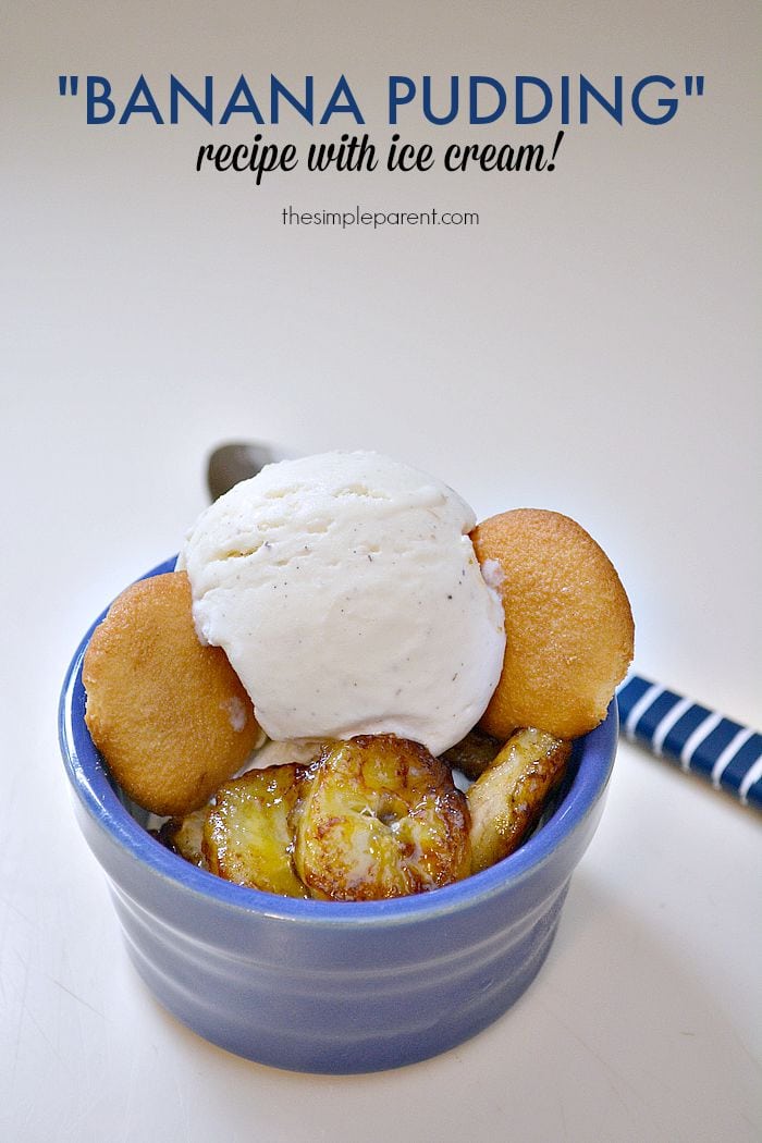 Need a quick dessert idea? Make this easy Banana Pudding recipe with ice cream! It's a delicious take on a classic dessert! And oh so easy to make!
