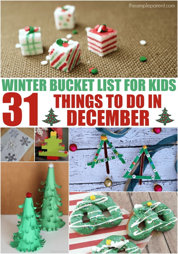 Wrap up the year with some fun activities on this December bucket list for kids! Use these bucket list activities to make family memories and keep the kids busy!