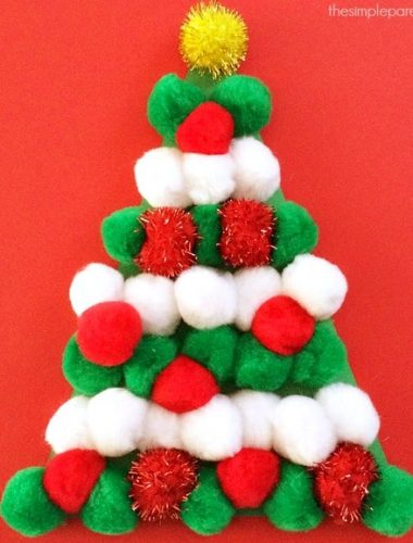 Let the kids decorate their own Christmas tree with this Pom Pom Christmas Tree craft!