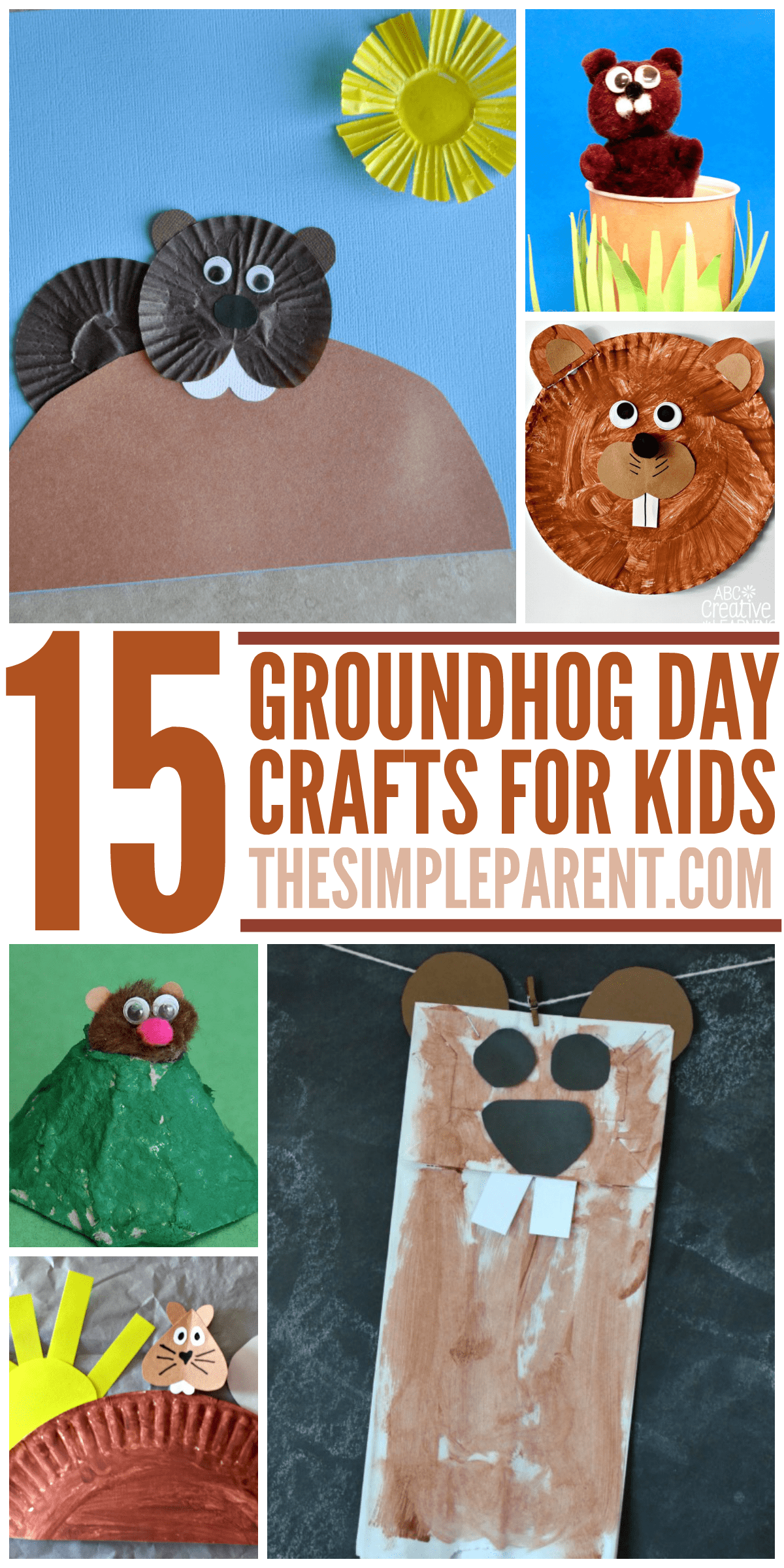 Will he see his shadow or not? It doesn't matter with these fun Groundhog Day crafts to do with the kids!