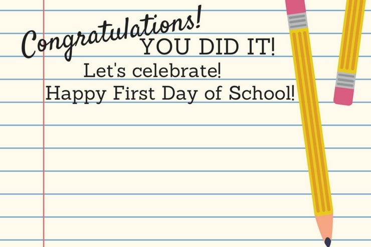 Have a First Day of Kindergarten celebration with a little gift at the end of the day! Free printable!