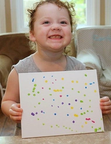 Cotton Swab Painting is one of our favorite preschool art activities!