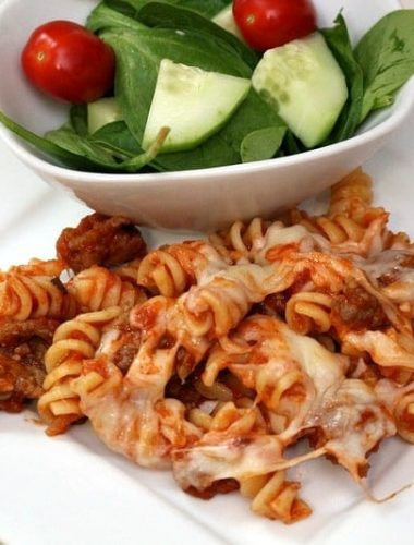 This easy sausage pasta bake recipe can be made for under $10!