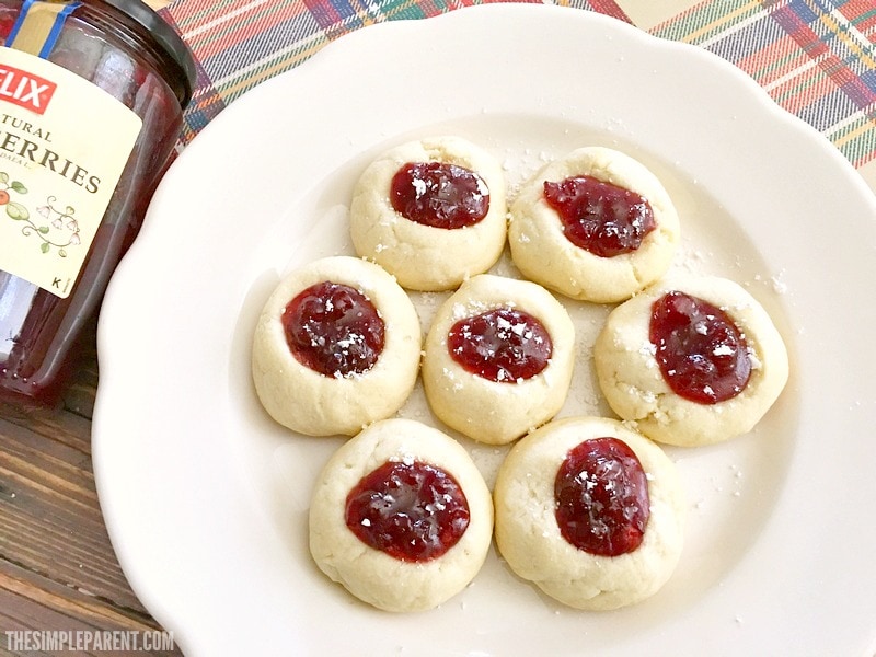 Make lingonberry thumbprint cookies for your holiday parties!