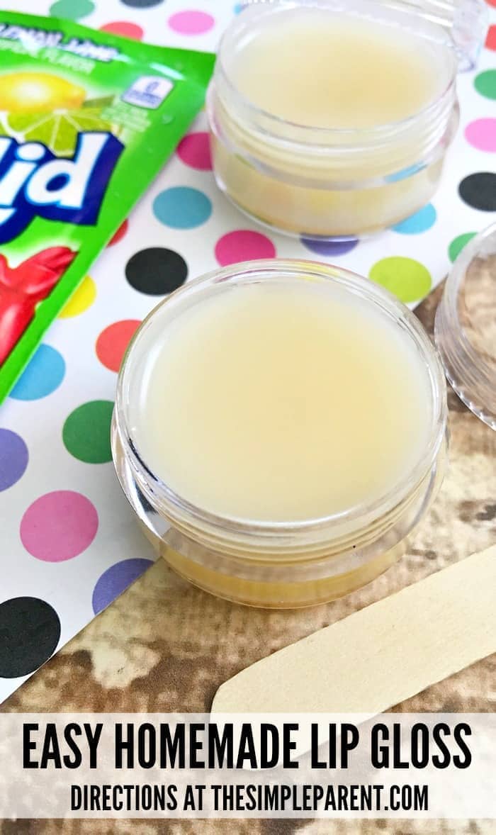 Try making this homemade lip gloss kids love to customize!