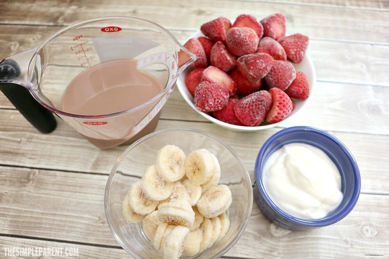 Make the best strawberry banana smoothie recipe! It has a secret (delicious!) ingredient!