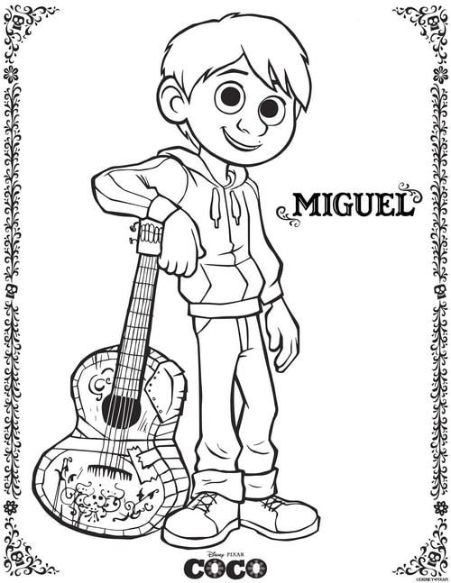 Download free Disney coloring pages - Miguel!