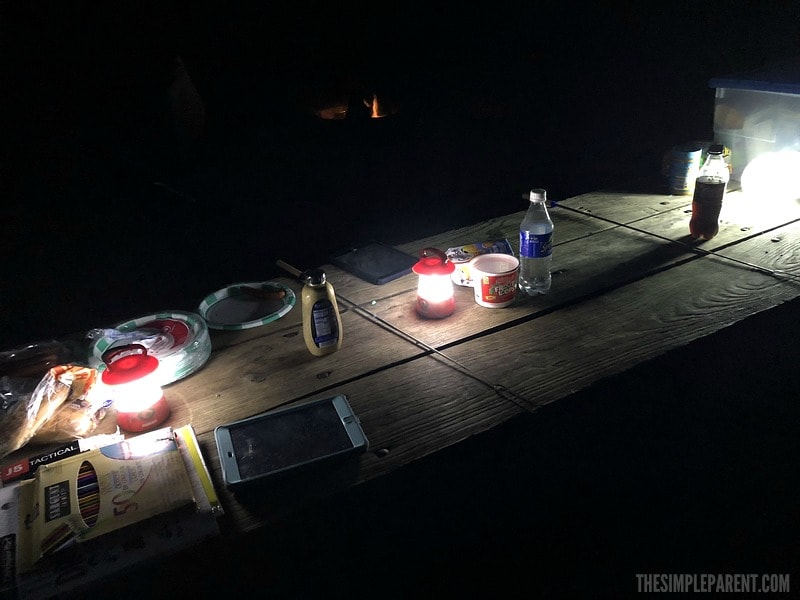 Portable light sources are family camping basics!