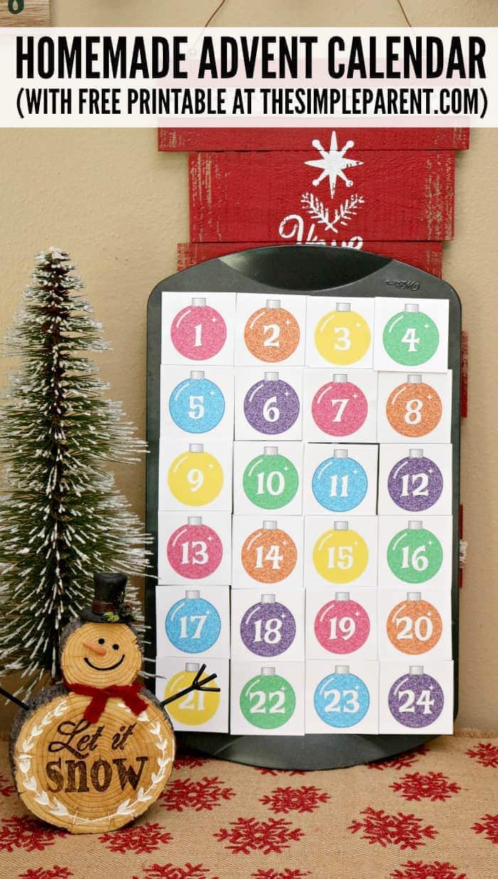 Get inspired with homemade advent calendar ideas and a free printable!