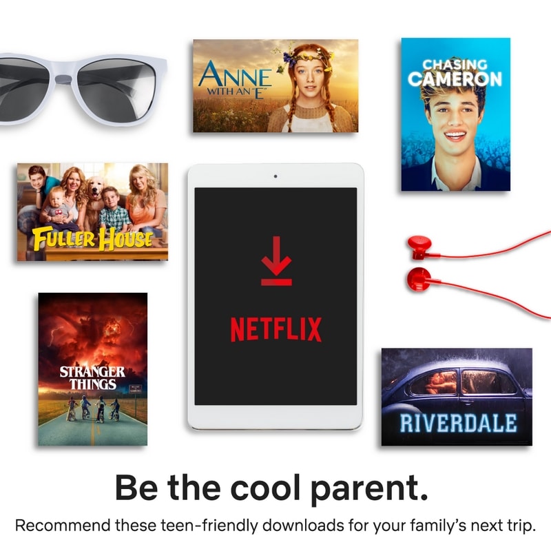 Check out this list of Netflix downloadable movies and shows for your tweens and teens!