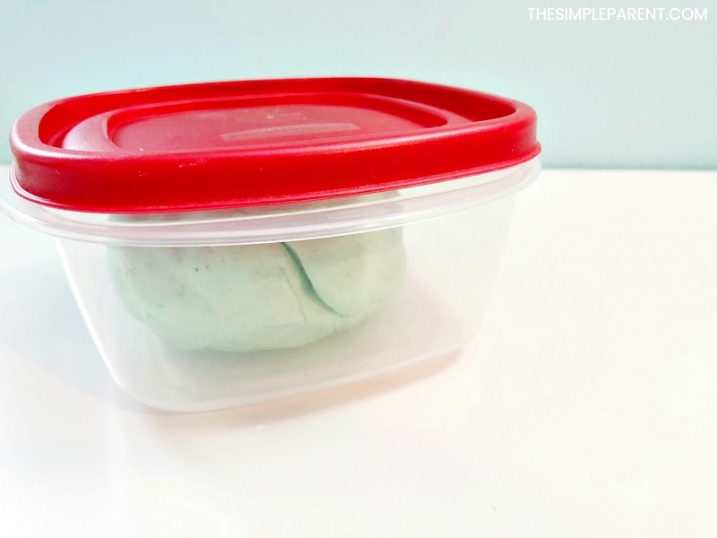 Store your homemade playdough in an airtight container to use it more than once!