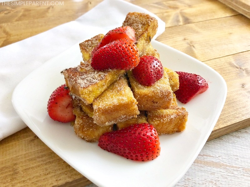 Make french toast bites for your kids!