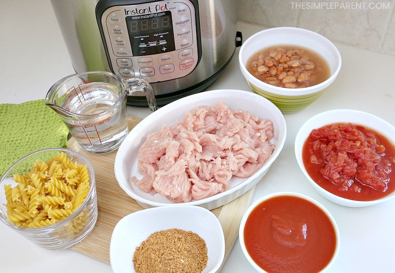 Get all of the ingredients to make Instant Pot Chili Mac!