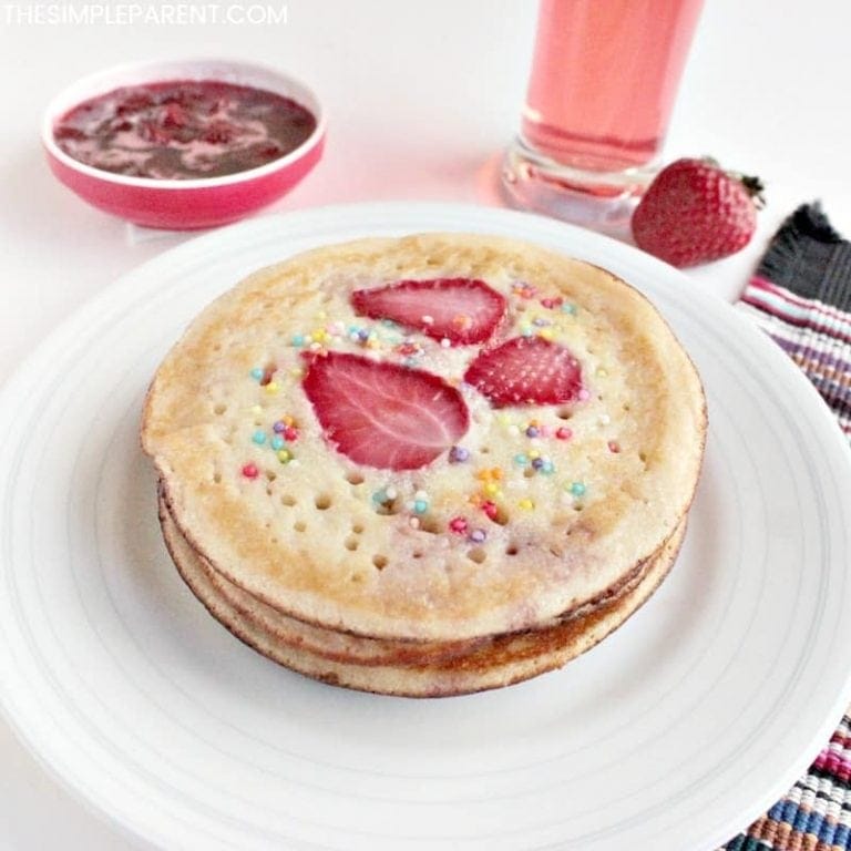 Strawberry Pancake Recipe with Strawberry Pancake Syrup