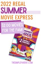Regal Summer Movie Express $2 Movie Schedule (UPDATED for 2022)