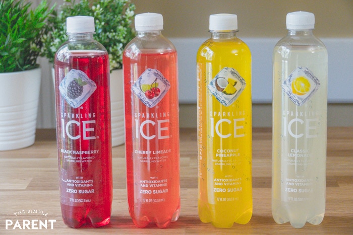 Different flavors of Sparkling Ice sparkling water