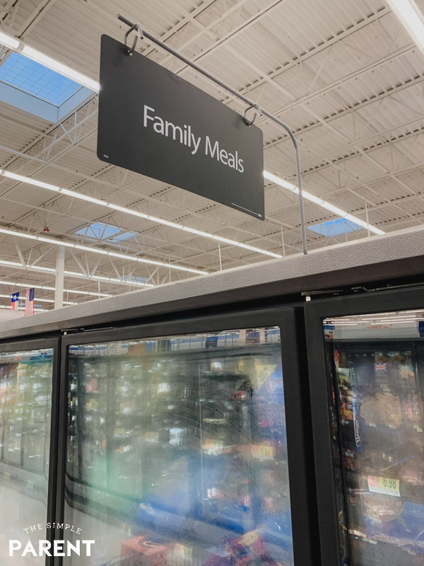 frozen food aisle at Walmart