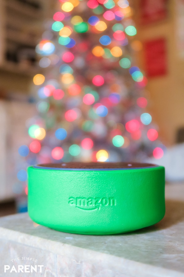 Amazon Echo Dot Kids Edition in green case