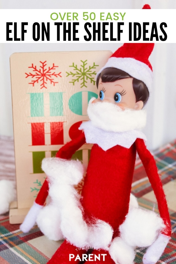 Over 50 Easy Elf on the Shelf Ideas for kids, toddlers, boys, and girls! These creative ideas include funny antics, ideas for 2 elves or more! From Day 1 to the last day, there are simple ideas, mischievous ideas, and even ideas that will work in the school classroom! I love Day 13!!