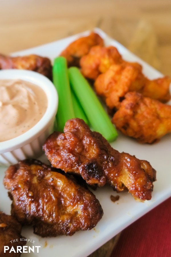 Frank's RedHot Wings with mayo dipping sauce