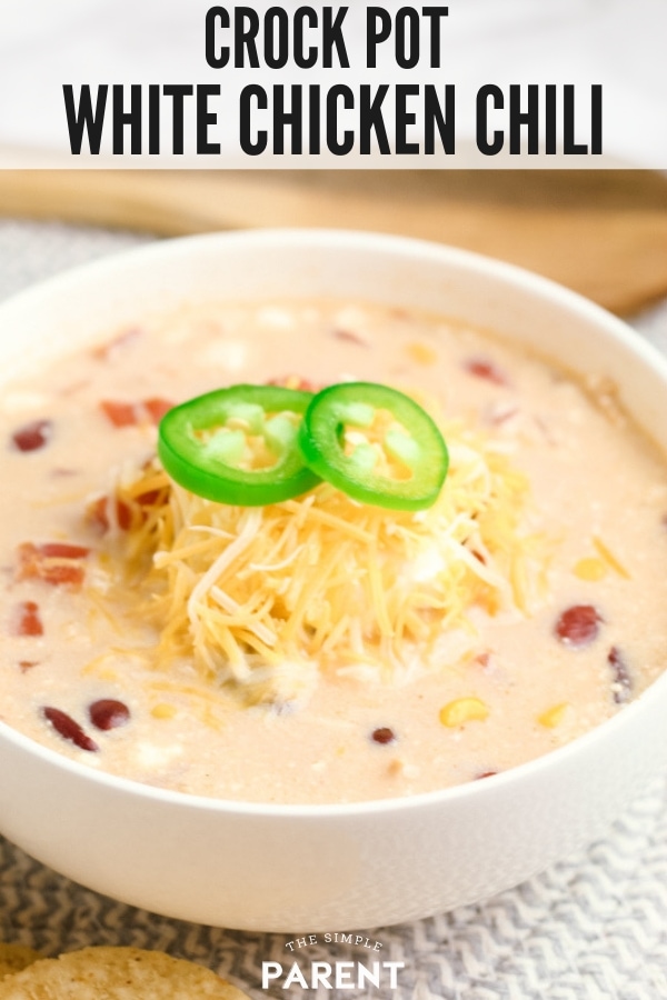 Crock Pot Cream Cheese Chicken Chili The Simple Parent