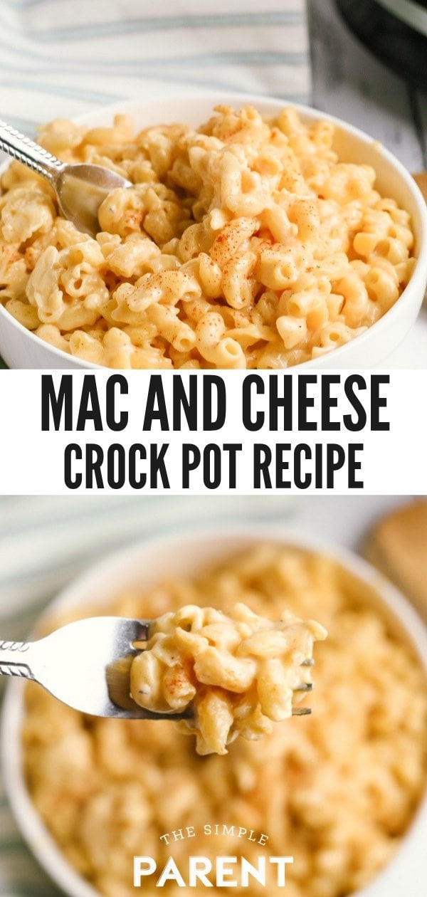 Learn how to make this easy Crock Pot mac and cheese using Velveeta and a mix of cheeses for great flavor! Use uncooked macaroni with Evaporated Milk in the slow cooker for the best no boil recipe for a a crowd or just dinner for your family!