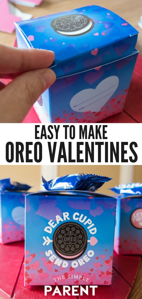 Easy Valentine's Day OREO boxes for classroom exchange