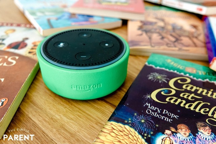 Amazon Echo Dot Kids Edition with books