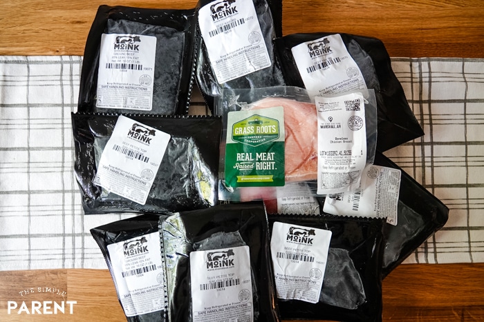 Customized meat subscription box delivered to my home by Moink