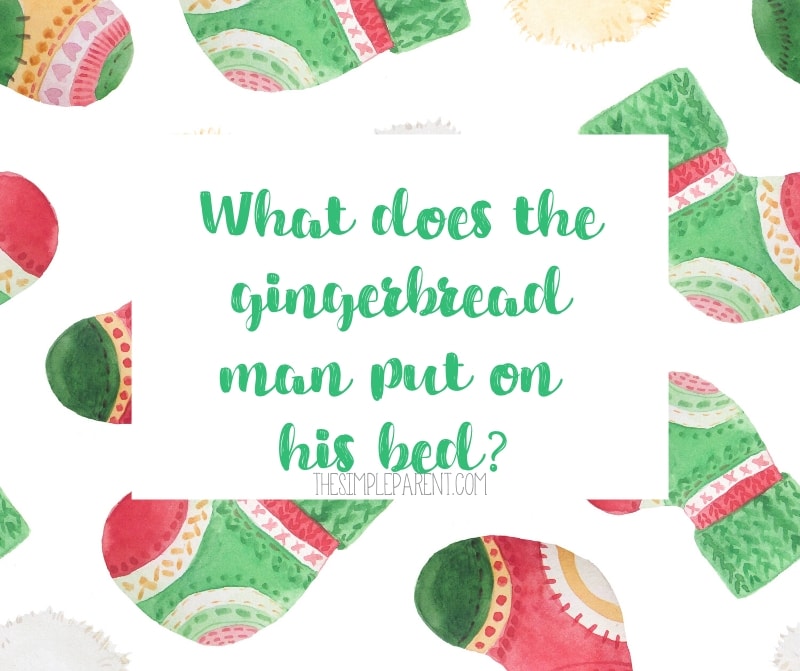 What does the gingerbread man put on his bed? Christmas joke