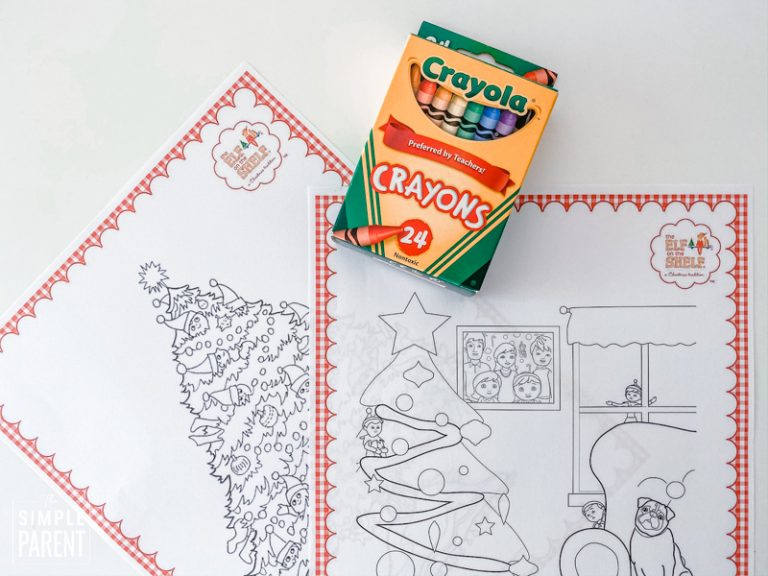Elf on the Shelf Coloring Pages (Free Printables) • The