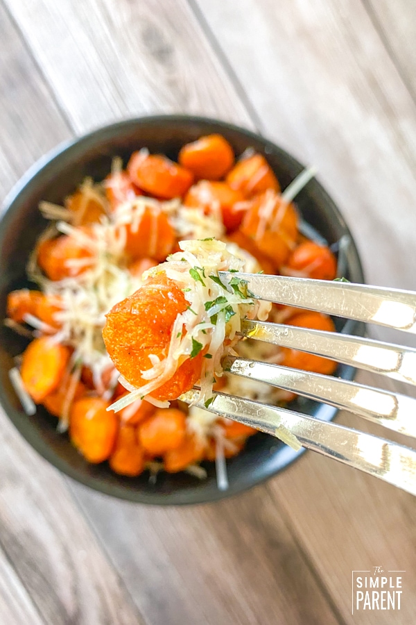 Parmesan Carrot Side Dish made in the air fryer