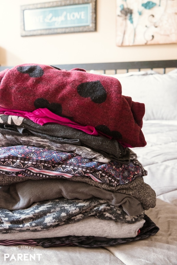 Pile of folded laundry