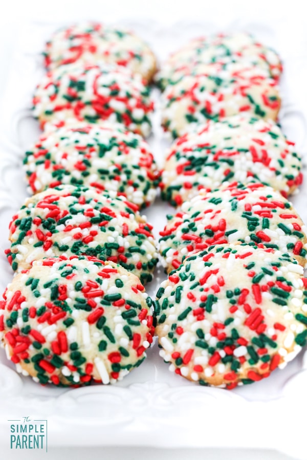 Christmas sugar cookies with sprinkles