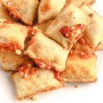 Air Fryer Pizza Rolls on white plate