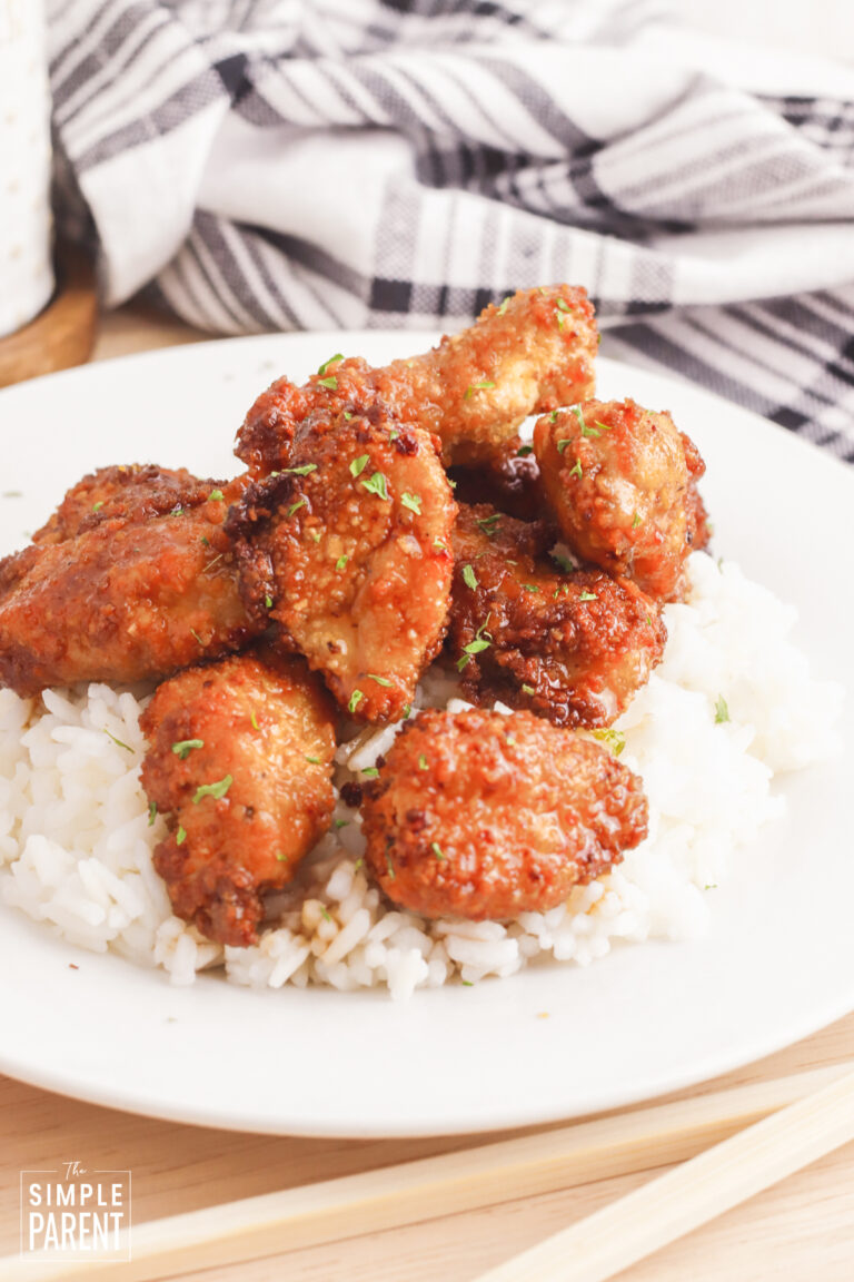 Air Fryer Orange Chicken • The Simple Parent