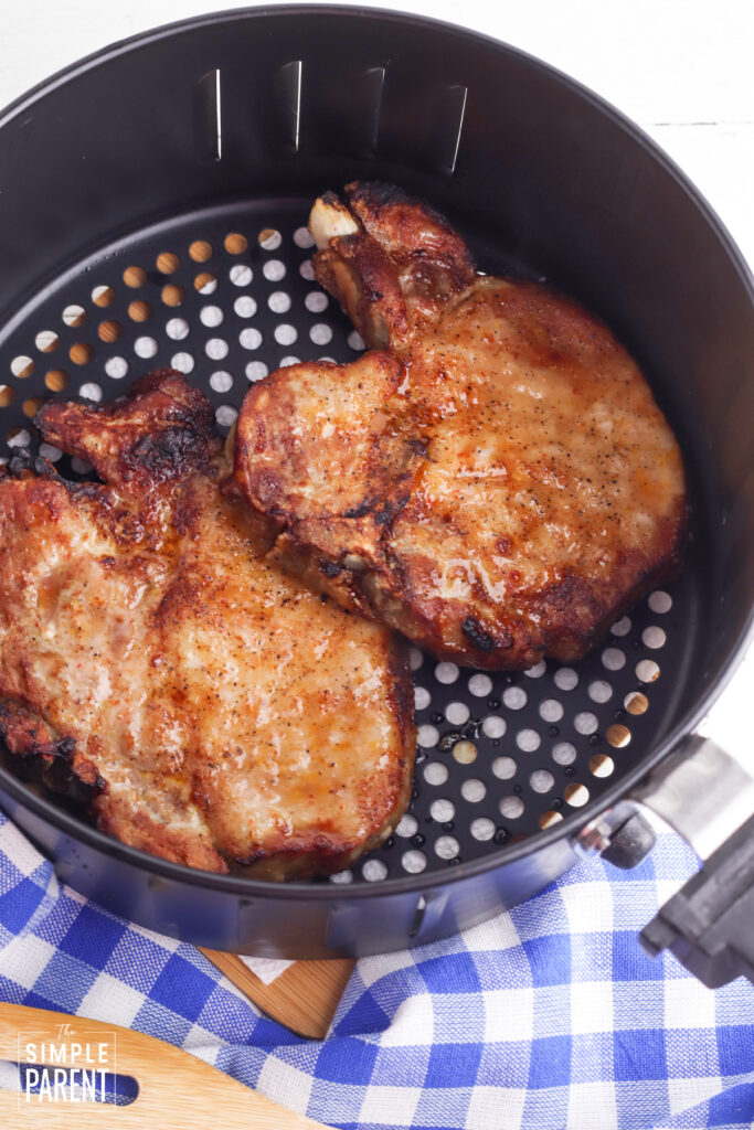 Cooked pork chops in air  fryer