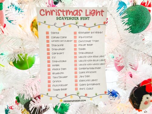 FREE Christmas Light Scavenger Hunt Printable (Holiday Tradition!)