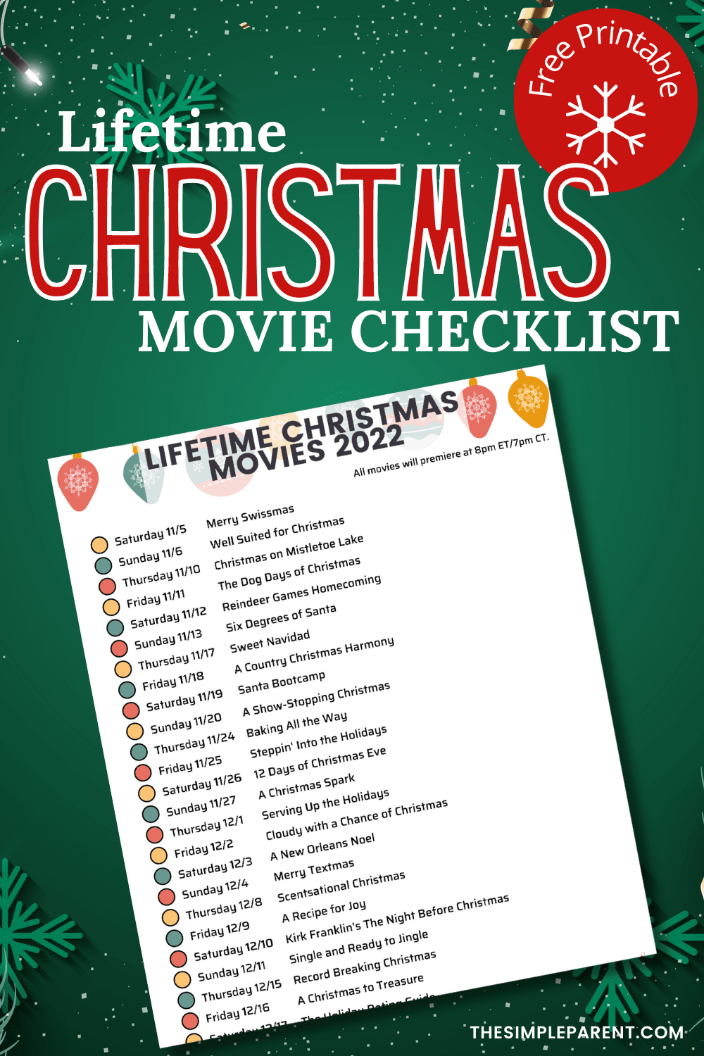 Lifetime Christmas Movies List