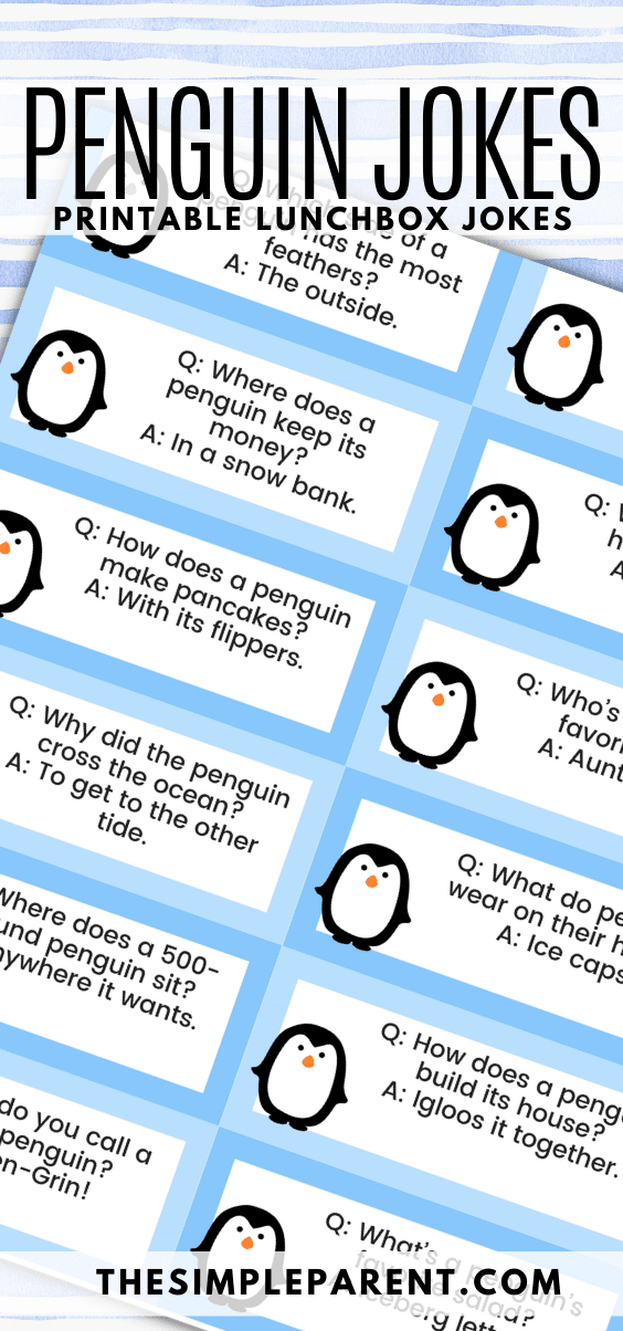 Penguin Jokes for Kids (Free Printable Lunchbox Jokes)